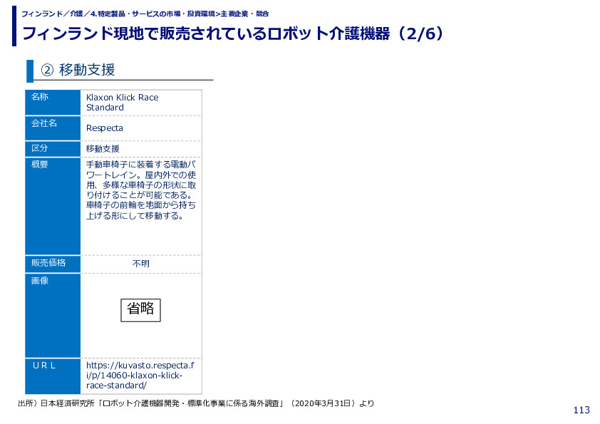 フィンランド現地で販売されているロボット介護機器